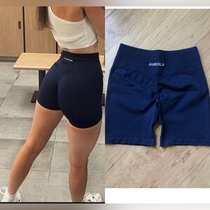 AUROLA Women's Navy Blue Shorts Gym